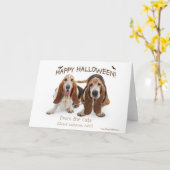 Halloween basset kaart (Gele Bloem)