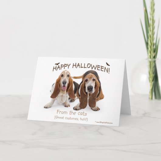 Halloween basset kaart (Voorkant)