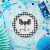 Halloween Bat Bow Spooky One 1st Birthday Papieren Bordje (Feest)