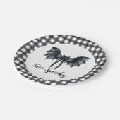 Halloween Bat Bow Two Spooky 2e Verjaardag Papieren Bordje (Gekanteld)