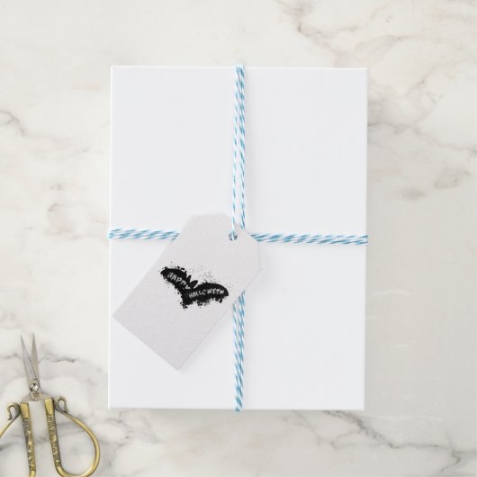 Halloween Bat Cadeaulabel (Met Touw)