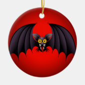 Halloween Bat Cartoon Keramisch Ornament (Voorkant)