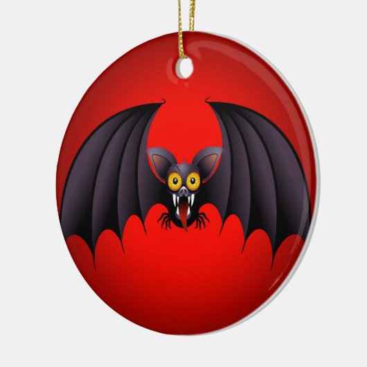 Halloween Bat Cartoon Keramisch Ornament (Links)