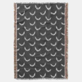 Halloween Bat Chalkboard Patroon Deken (Voorkant Verticaal)