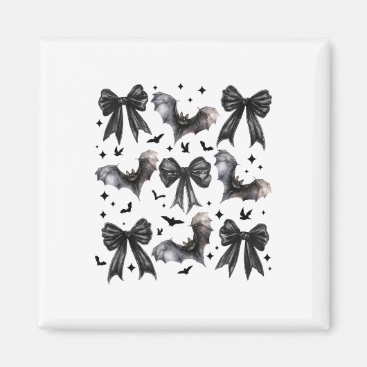 Halloween Bat Coquette Bow Halloween Bat Coquette Magneet (Voorkant)