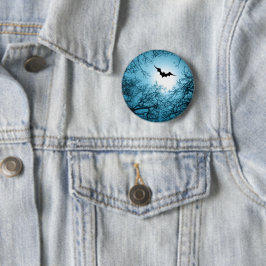 Halloween bat donkere nacht aanpasbaar klassiek ronde button 5,7 cm