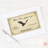 Halloween Bat Droppings Apotheker Attentie Vleermu Rechthoekige Sticker (Envelop)