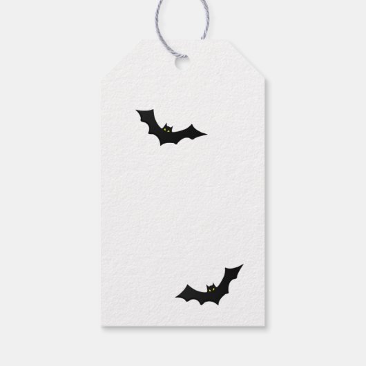 Halloween Bat en Full Moon Gift Label Cadeaulabel (Achterkant)