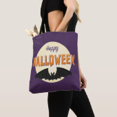 Halloween Bat en Spiderweb Tote Bag (Dichtbij)
