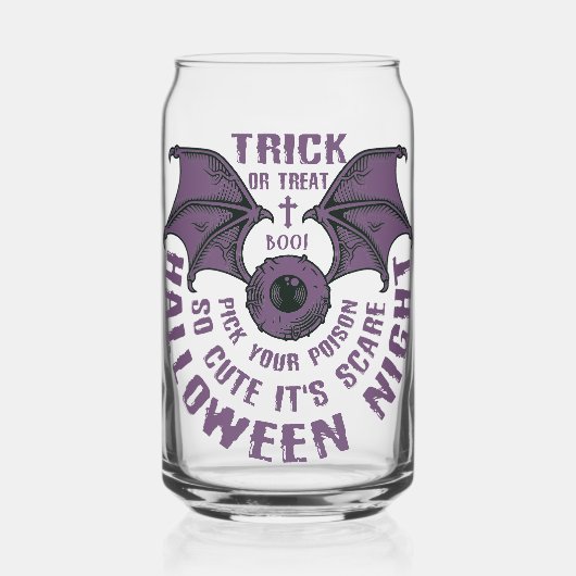 Halloween Bat Eye Glass - Spooky Trick or treat Blikvorm Glas (Voorkant)