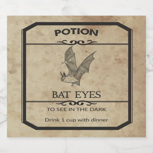 Halloween Bat Eyes Apothecary Bier Label Bier Etiket (Enkel label)