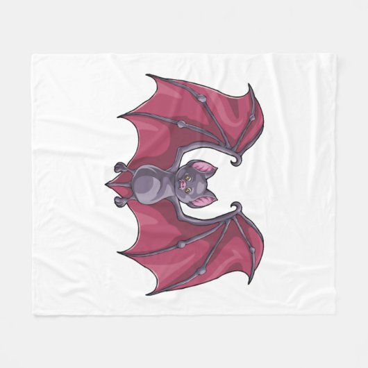 Halloween Bat Fleece Deken (Voorkant (Horizontaal))