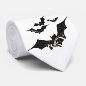 Halloween Bat Glitter Texture Design 1 Mannen Stro Stropdas (Opgerold)