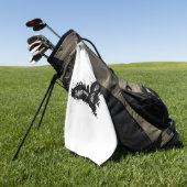 Halloween Bat Golfhanddoek (Groen)