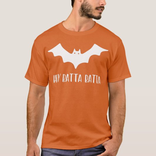 Halloween Bat Grappige Honkbal Lover Hey Batta T-shirt (Voorkant)