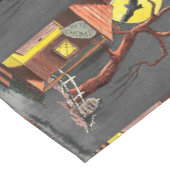 Halloween Bat Haunted House Cloth Table Runner Korte Tafelloper (Hoek)