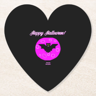 Halloween Bat Heart Paper Onderzetter