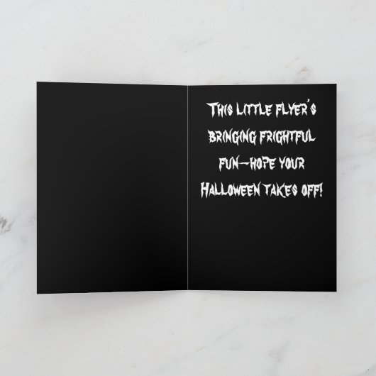 Halloween Bat & Jack-O-Lanterns Personalized Kaart (Binnen)