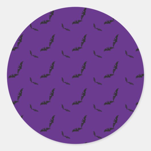 Halloween/bat klassieke ronde sticker (Voorkant)