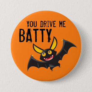 Halloween Bat Large, 3-inch Round Button