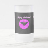 Halloween Bat Large Frosted Glass Mok (Center)