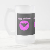 Halloween Bat Large Frosted Glass Mok (Links)