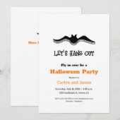 Halloween Bat, laten we gaan Kaart (Voorkant / Achterkant)