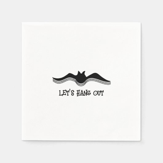 Halloween Bat, laten we gaan Servet (Voorkant)