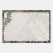 Halloween Bat Letter Script Ephemera Vintage Inpakpapier Vel (Voorkant)