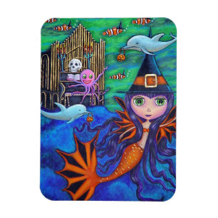 Halloween Bat Mermaid Witch Dolphins Octopus Organ Magneet