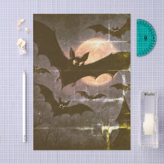 Halloween Bat Moon Tissuepapier (Craft)