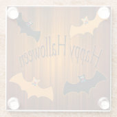 Halloween Bat onderzetter Glazen Onderzetter (Achterkant)