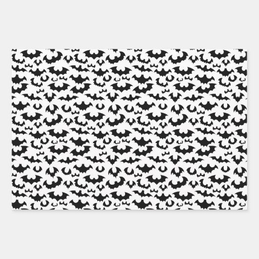 Halloween Bat Paarse Inpakpapier Vel (Voorkant 3)