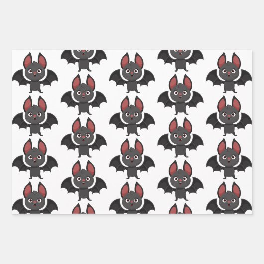 Halloween Bat Paarse Inpakpapier Vel (Voorkant)