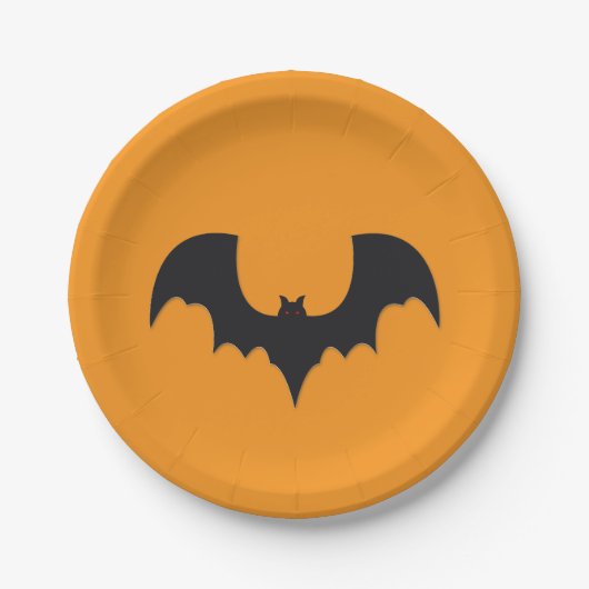 Halloween bat papieren bordje (Voorkant)