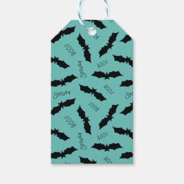 Halloween Bat patroon Cadeaulabel