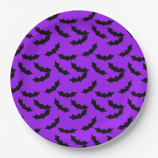 Halloween Bat Patroon Papierpapier bord (Voorkant)