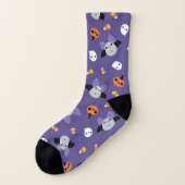 Halloween Bat Pattern Sokken (Links - buitenkant)