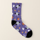 Halloween Bat Pattern Sokken (Rechts - buiten)