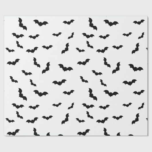 Halloween Bat Pattern Spooky Cadeaupapier (Vlak)