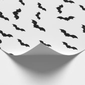 Halloween Bat Pattern Spooky Cadeaupapier (Hoek)