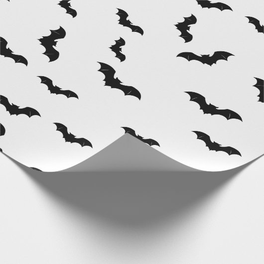 Halloween Bat Pattern Spooky Cadeaupapier (Hoek)