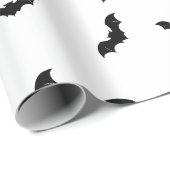 Halloween Bat Pattern Spooky Cadeaupapier (Rol Hoek)