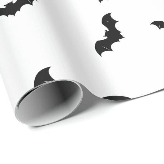 Halloween Bat Pattern Spooky Cadeaupapier (Rol Hoek)