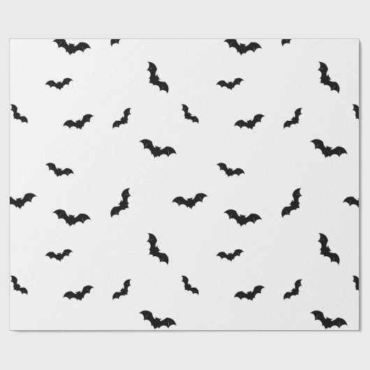 Halloween Bat Pattern Spooky Cadeaupapier (Vlak)
