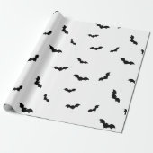 Halloween Bat Pattern Spooky Cadeaupapier (Uitgerold)