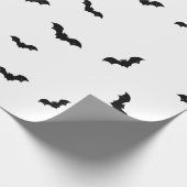 Halloween Bat Pattern Spooky Cadeaupapier (Hoek)