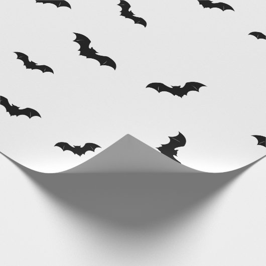 Halloween Bat Pattern Spooky Cadeaupapier (Hoek)