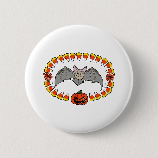Halloween Bat Ronde Button 5,7 Cm (Voorkant)