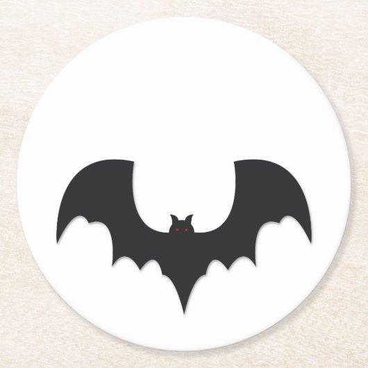 Halloween bat ronde kartonnen onderzetter (Voorkant)